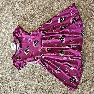 Dot Dot Smile Skulls and Flowers short sleeve cap dress 2T